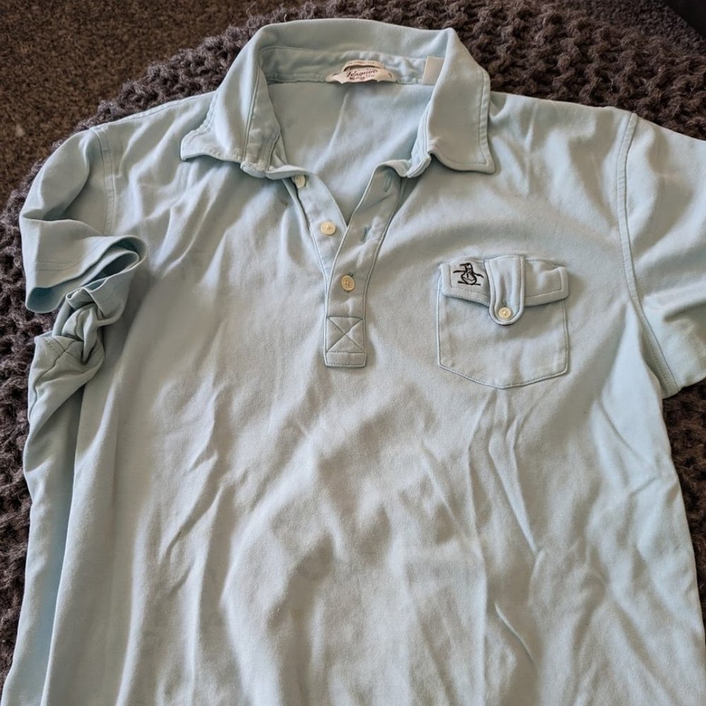 Original Penguin by Munsingwear polo shirt - Mens XL - Pale Blue